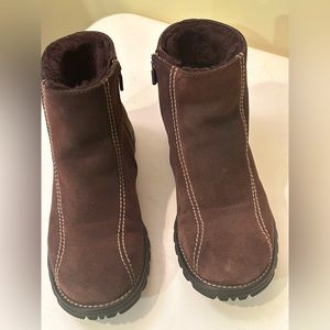 UGG brown suede with sheepskin fur inside very warm!